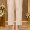 Beige Luxe Pleated Button Pajama